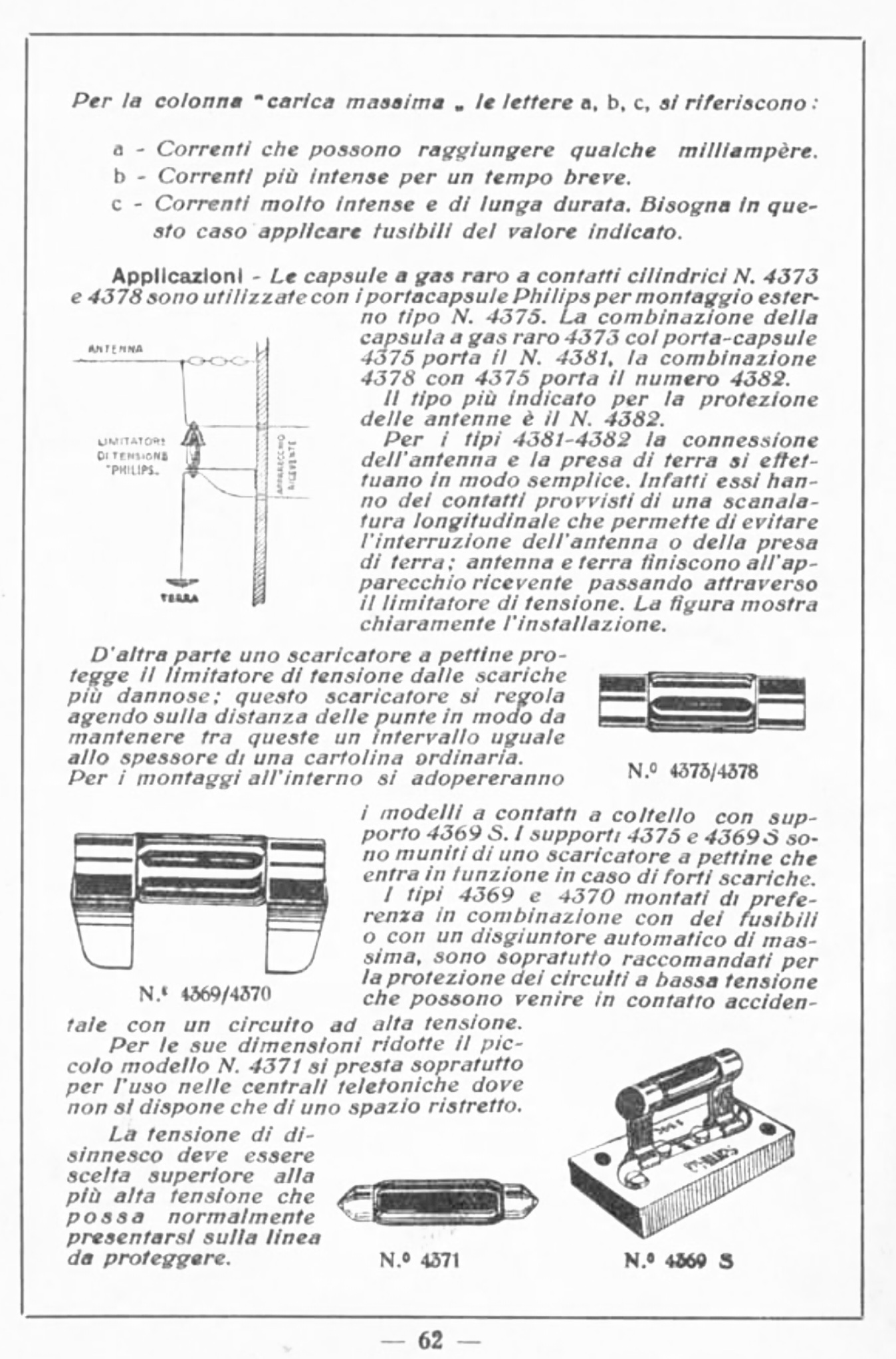 Philips 4369, 4369 S, 4370, 4371, 4373, 4378, Extrait de catalogue