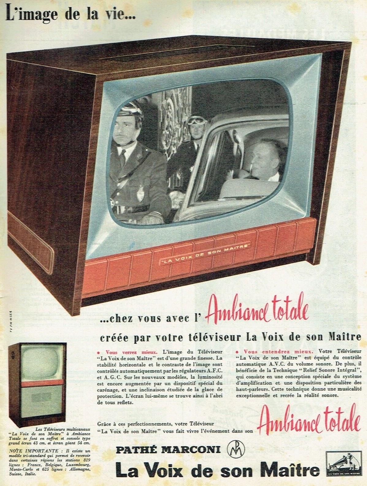 La Voix de Son Maître Téléviseur Publicité