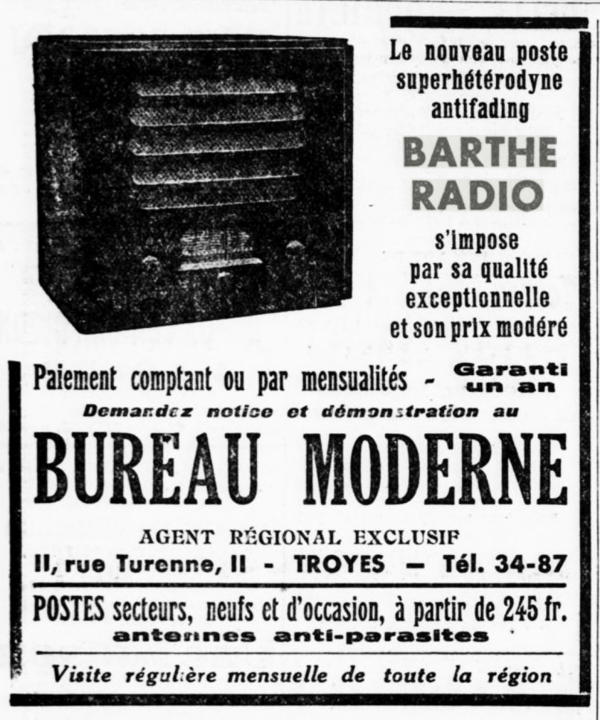 1936 Publicité Superhétérodyne