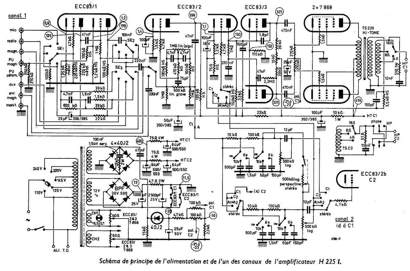 HI-Tone H 225 i • Schéma