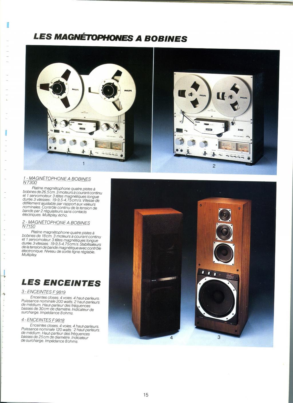 Philips F 9819,  N 7150, N 7300 • Extrait de Catalogue