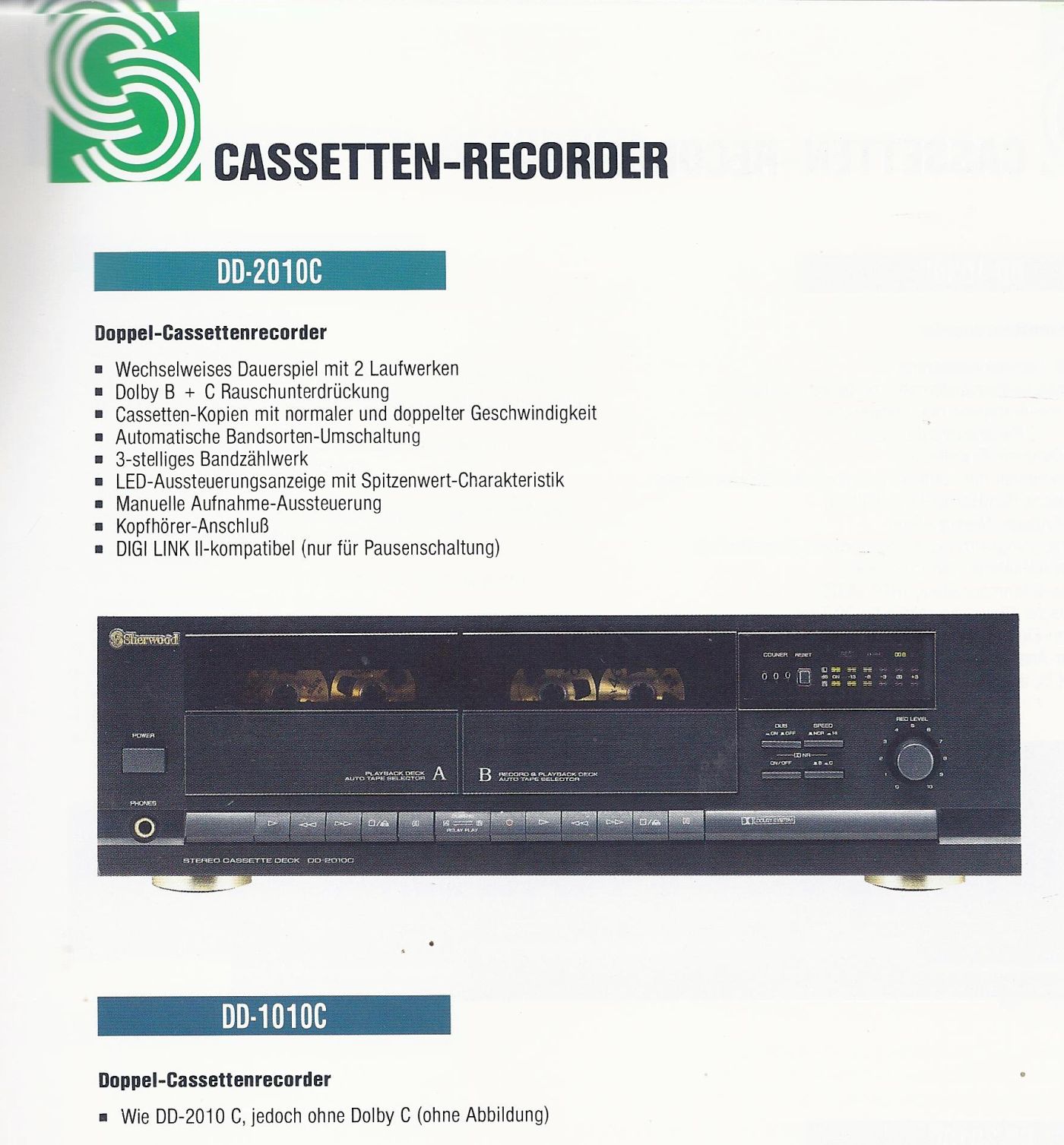 Sherwood DD-1010C • Extrait de catalogue allemand