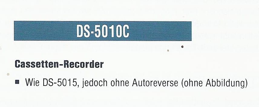 Sherwood DS-5010C • Extrait de catalogue allemand
