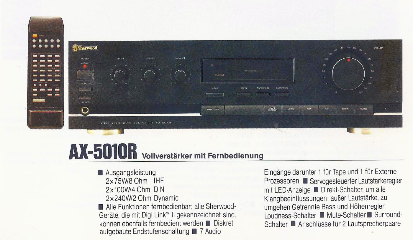 Sherwood AX-5010R • Extrait de catalogue allemand