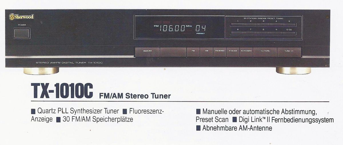 Sherwood TX-1010C • Extrait de catalogue allemand