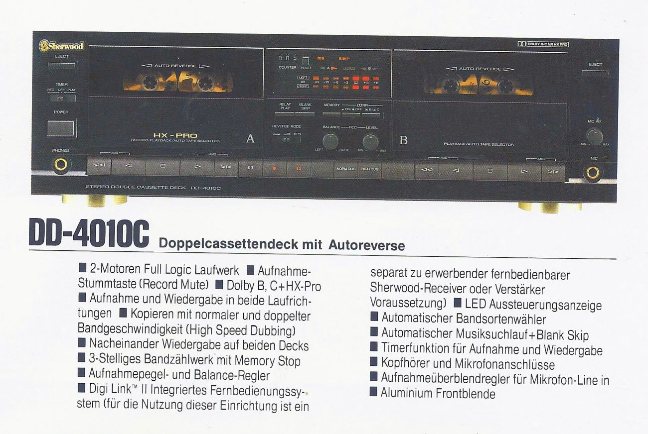 Sherwood DD-4010C • Extrait de catalogue allemand