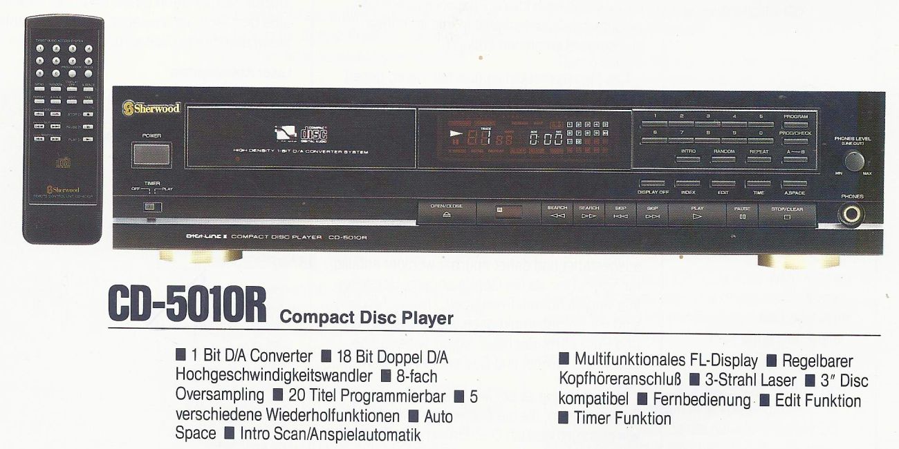 Sherwood CD-5010R • Extrait de catalogue allemand