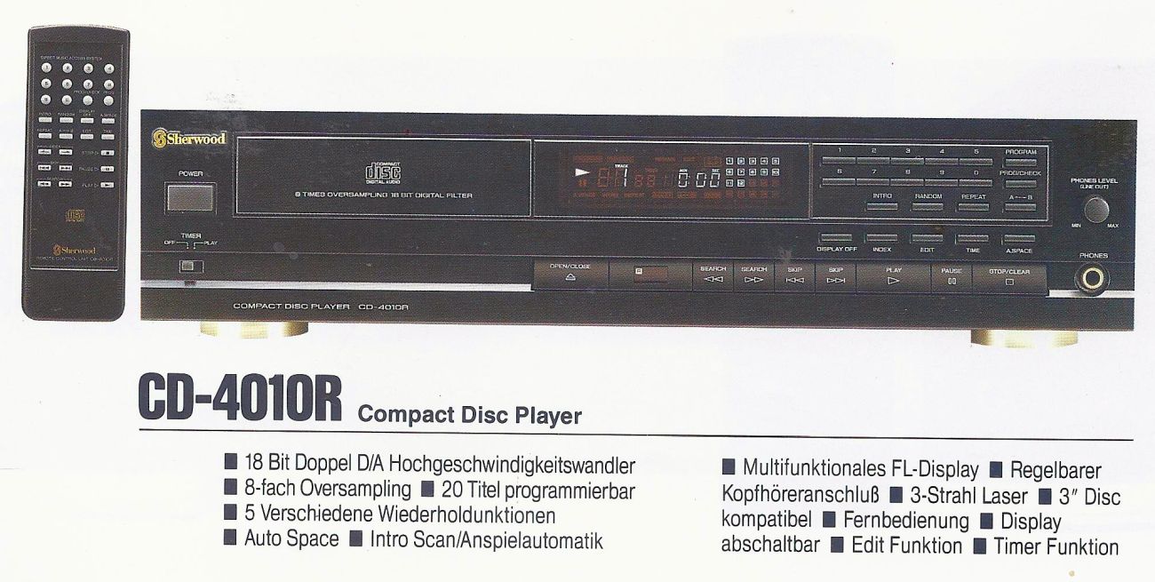 Sherwood CD-4010R • Extrait de catalogue allemand