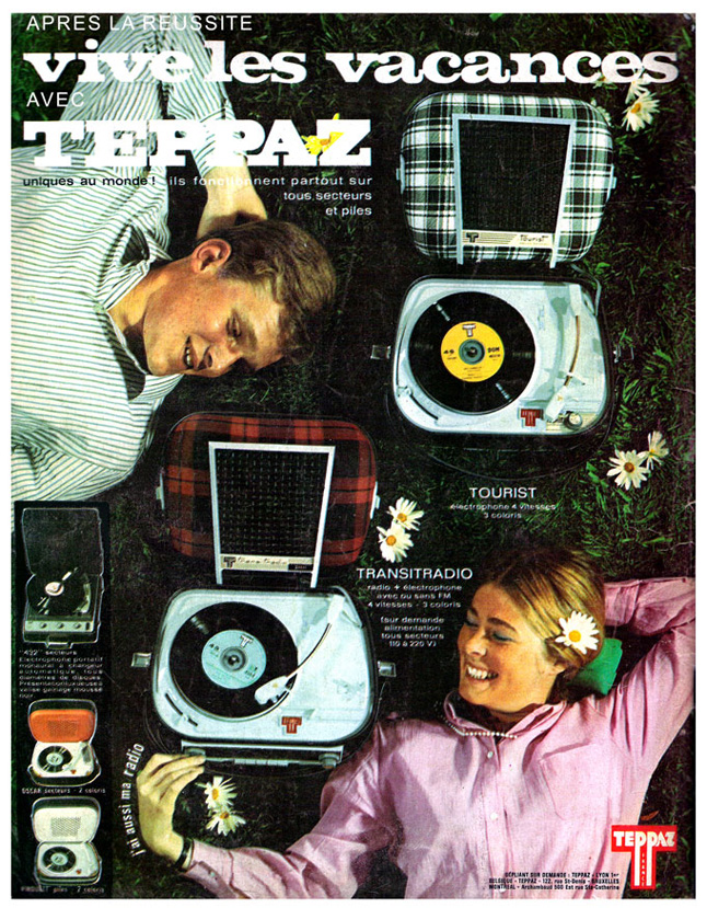 Publ. Salut les copains, juillet 1966. Vive les vacances avec Teppaz