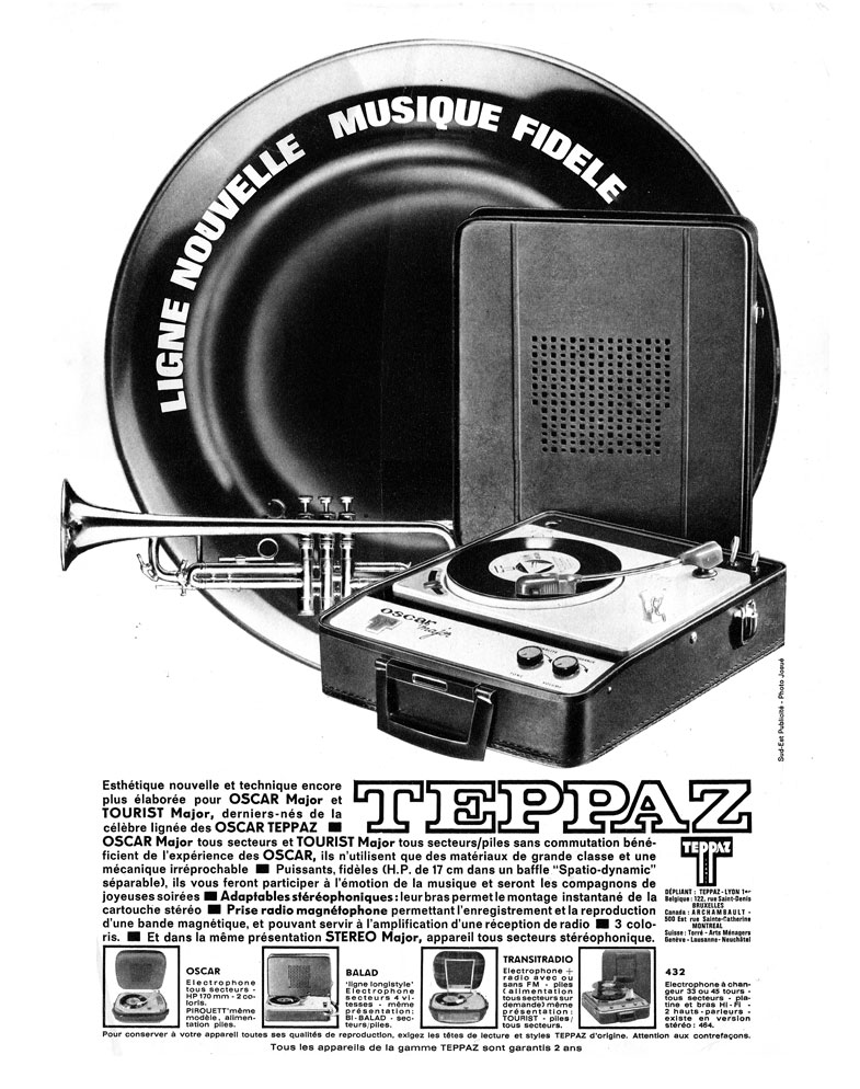 Publicité Paris Match de novembre 1967. Ligne nouvelle musique fidèle