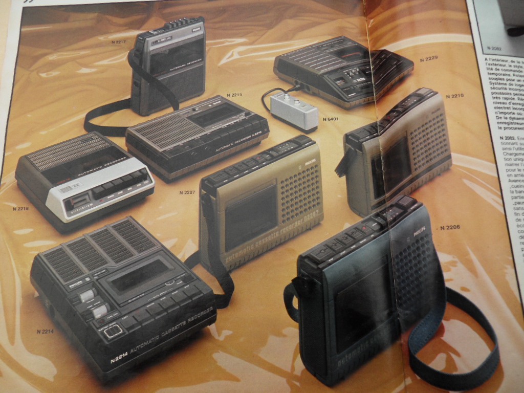 Philips Magnétophones à Cassette • Extrait de catalogue 1976