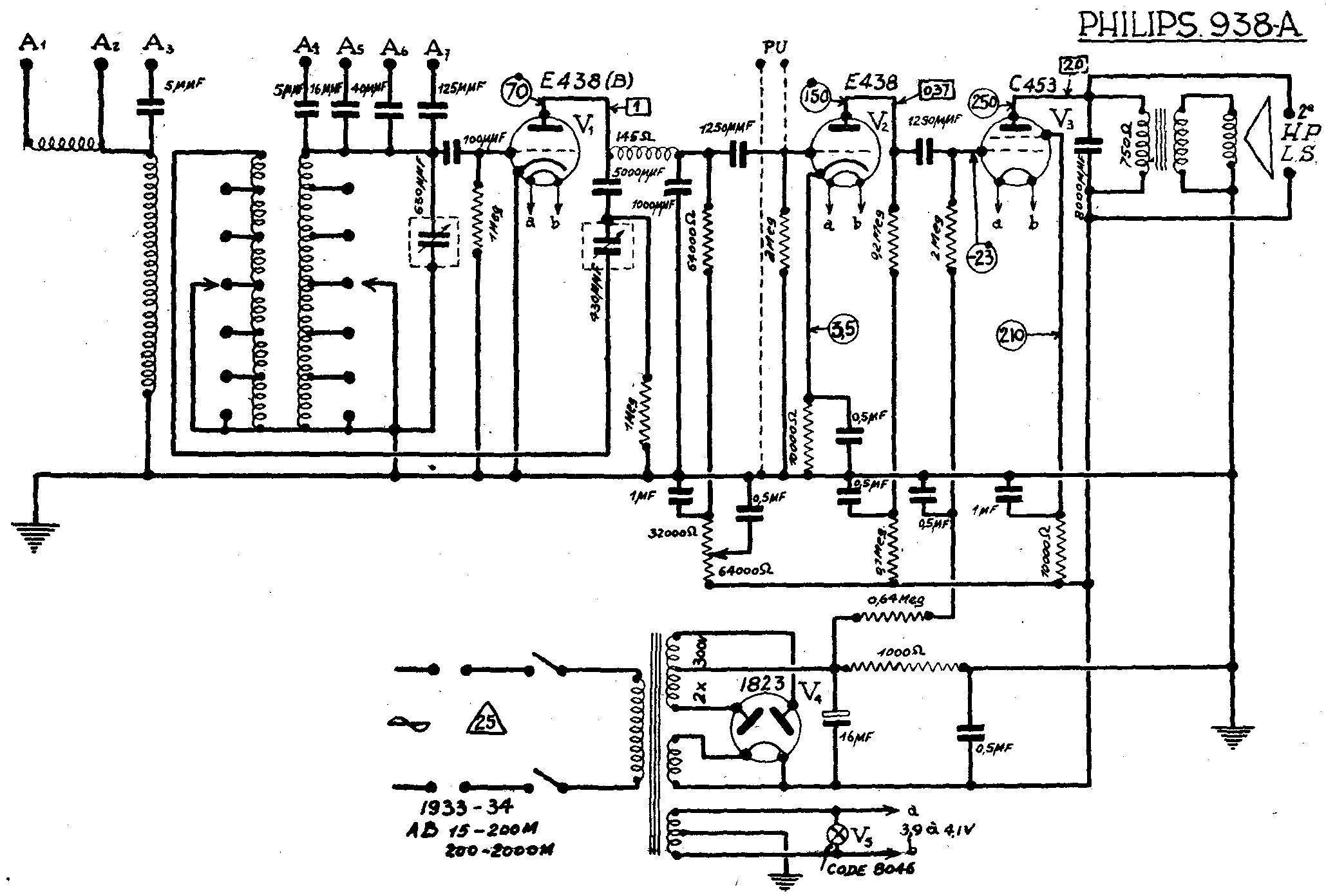 Philips 938 A Schéma Schémathèque Brans