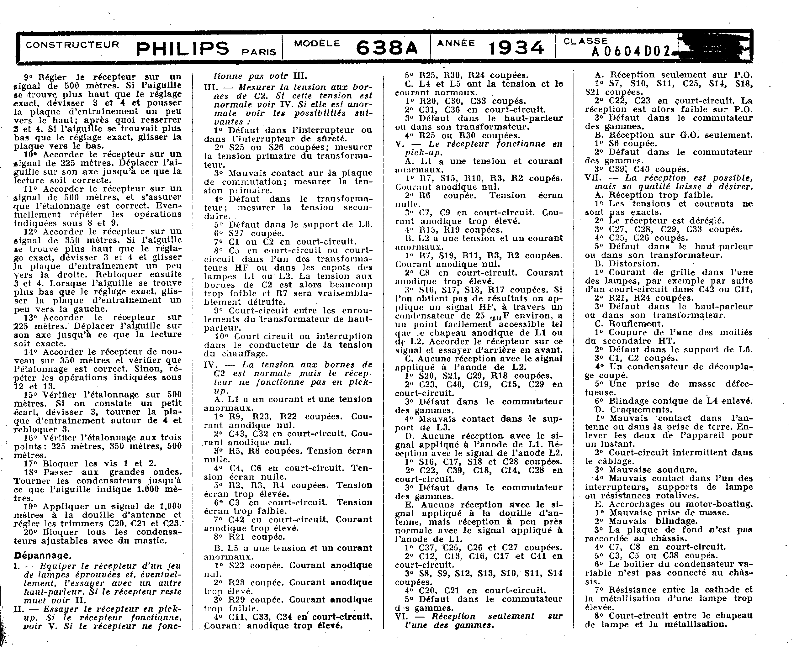 Philips 638 A Schéma (p2)  Schémathèque de Toute la Radio