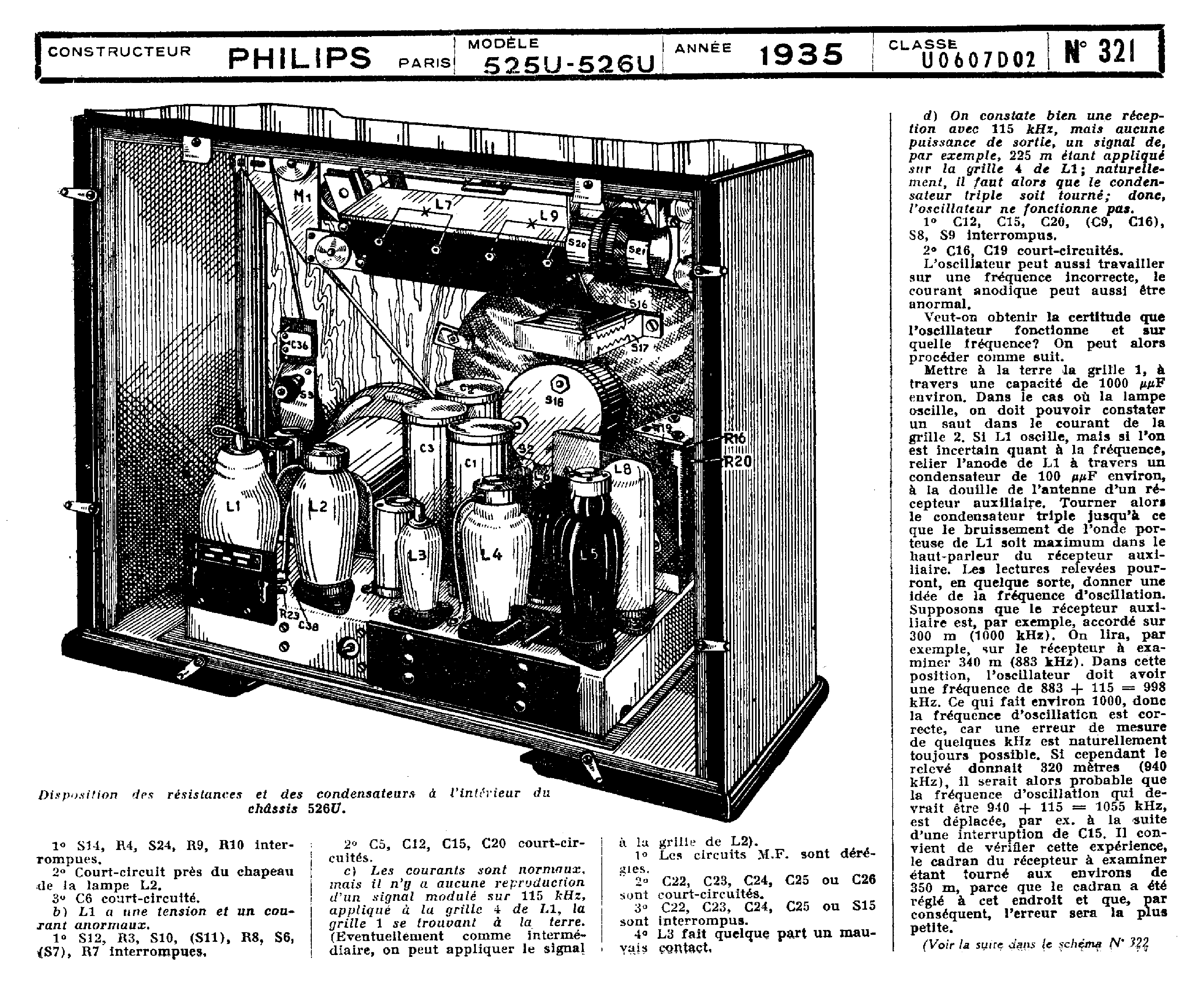 Philips 525 U Schéma Schémathèque Toute la Radio p.4