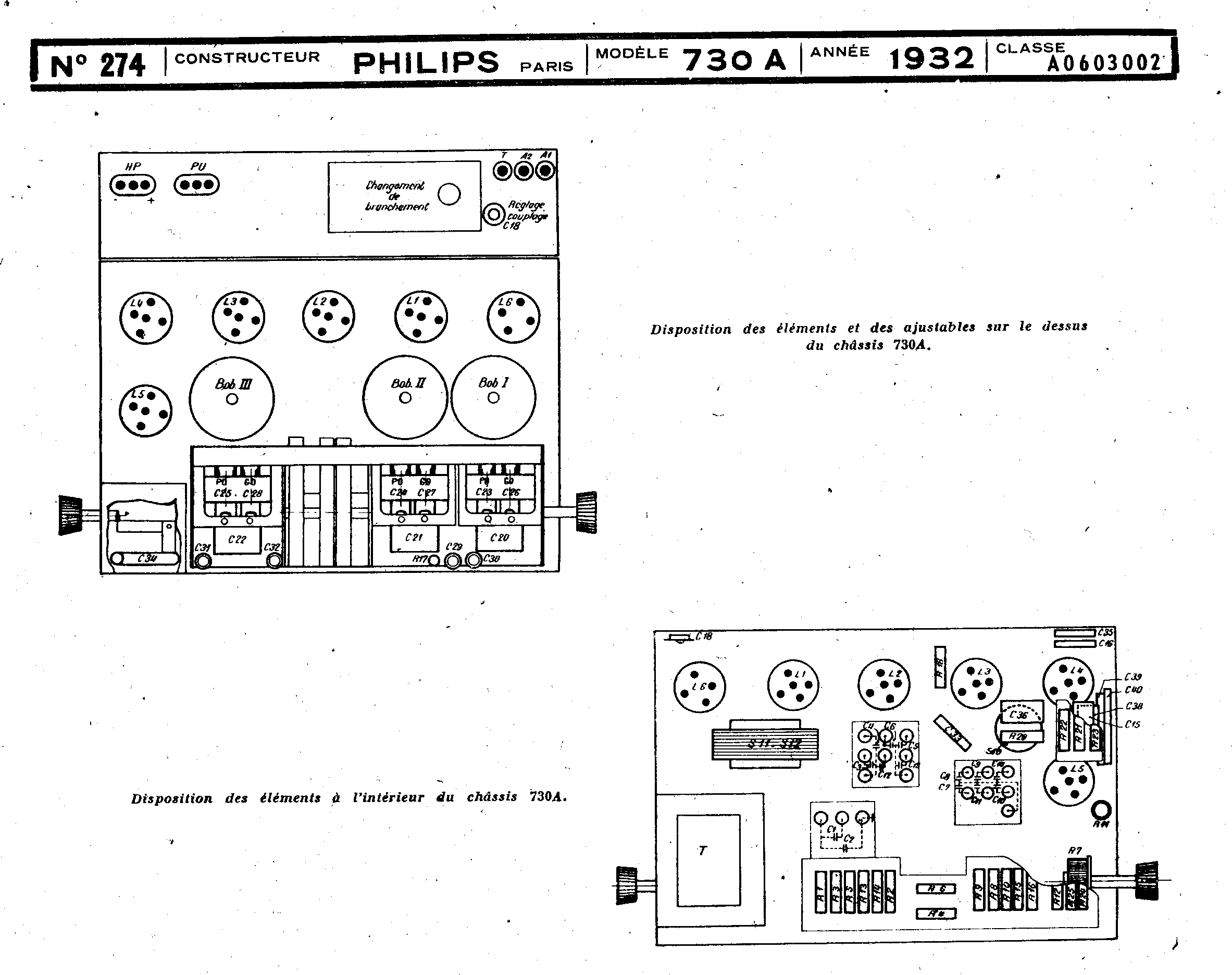 Philips 720 A, 730 A, 770 A  Schéma Schémathèque Toute la Radio p. 2