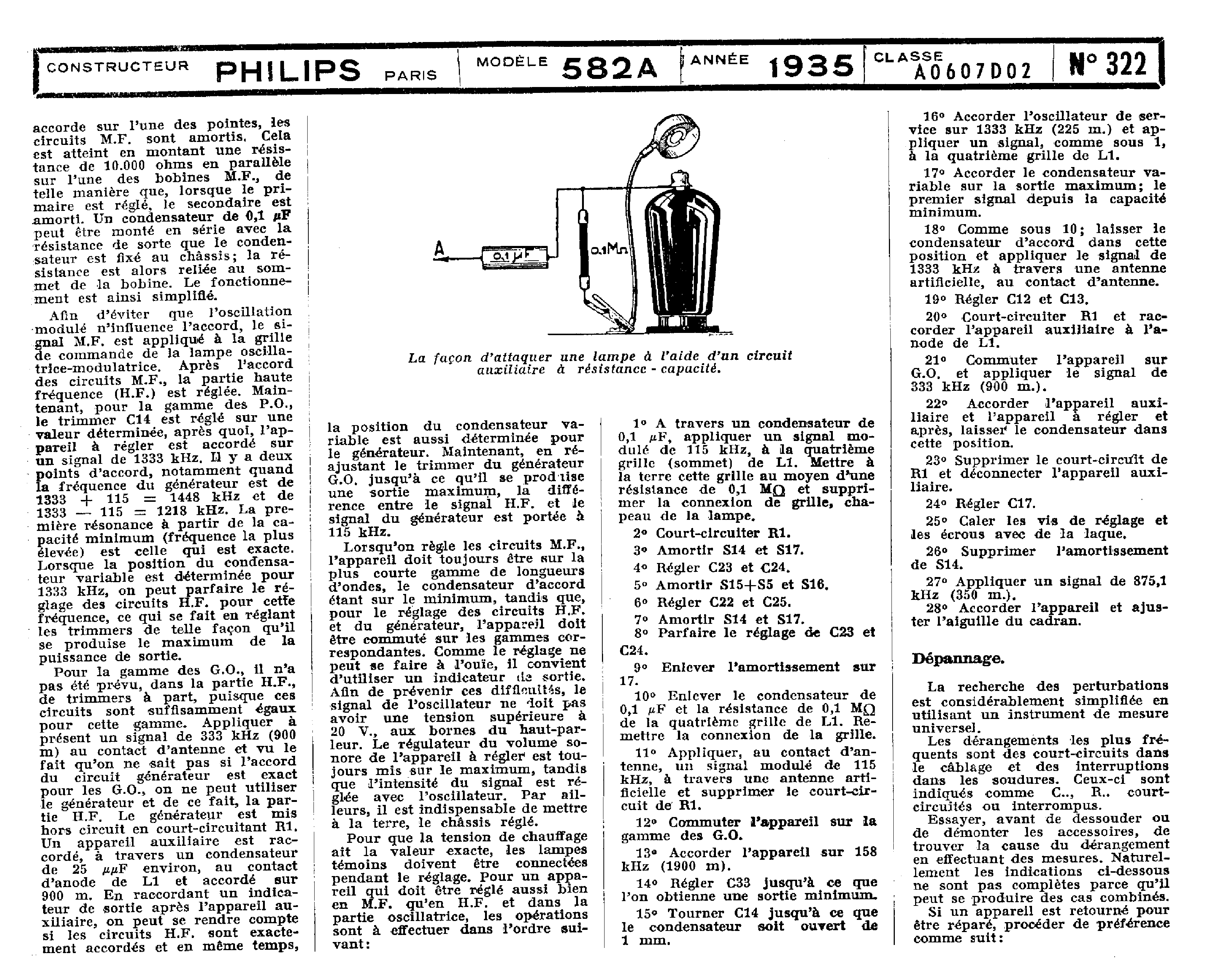 Philips 582 A Schéma Schémathèque Toute la Radio p.2