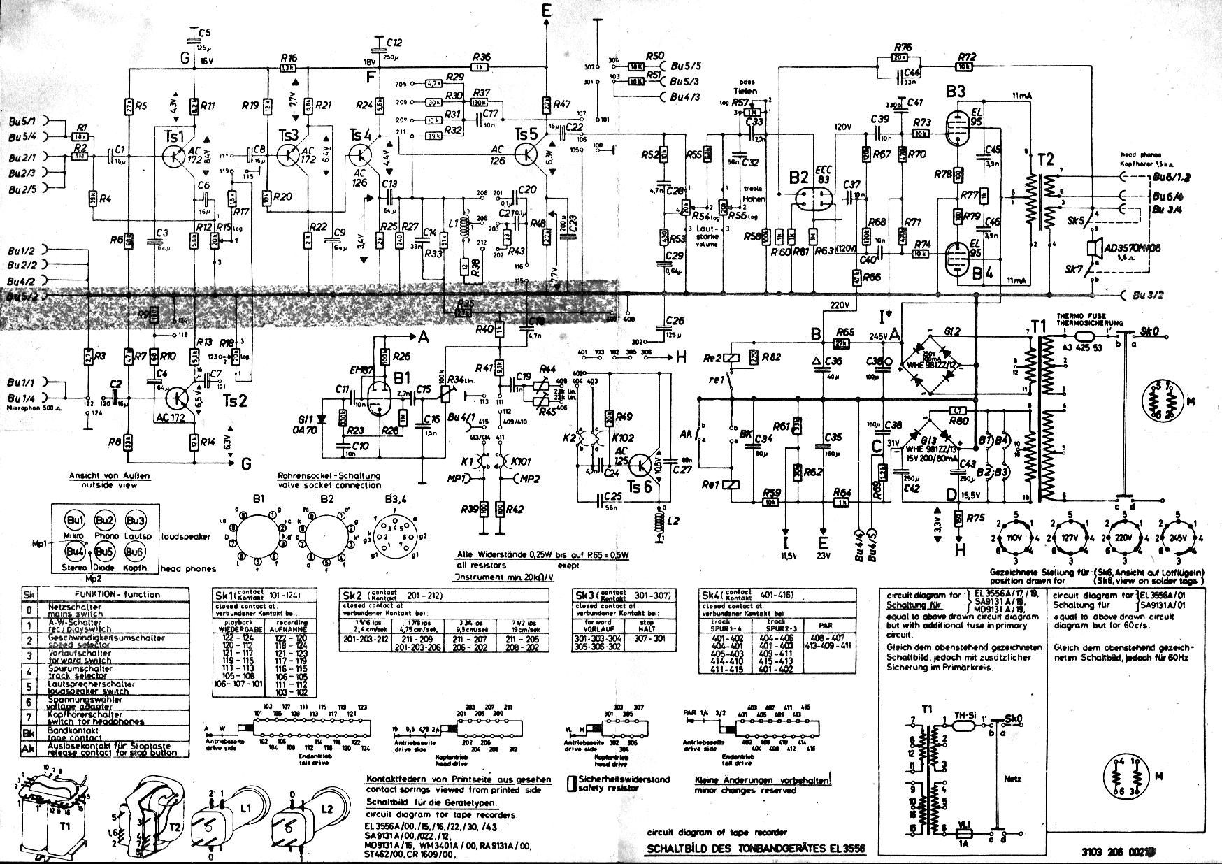 Philips EL 3556 - Schéma (trouvé dans l'appareil)