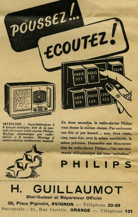 Philips 660 A "Interlude" Publicité