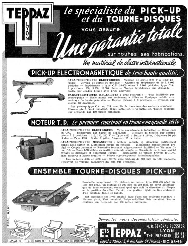 Pick-up et Tourne-disques