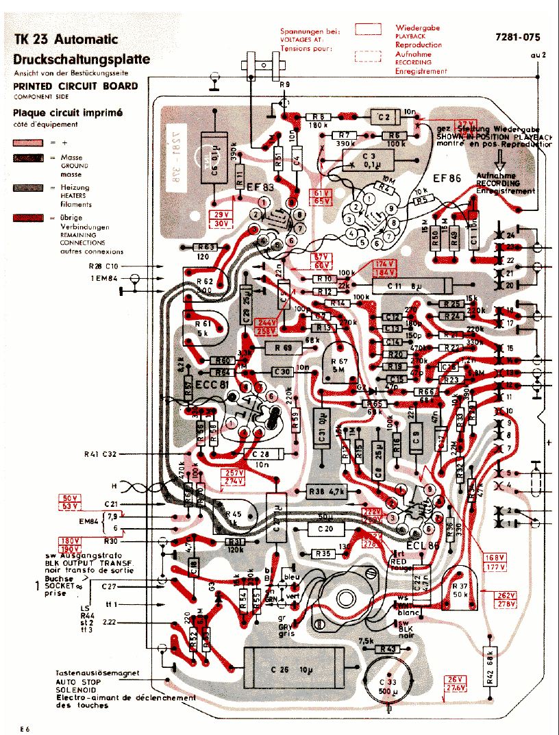 Grundig TK 23 Automatic Circuit imprimé