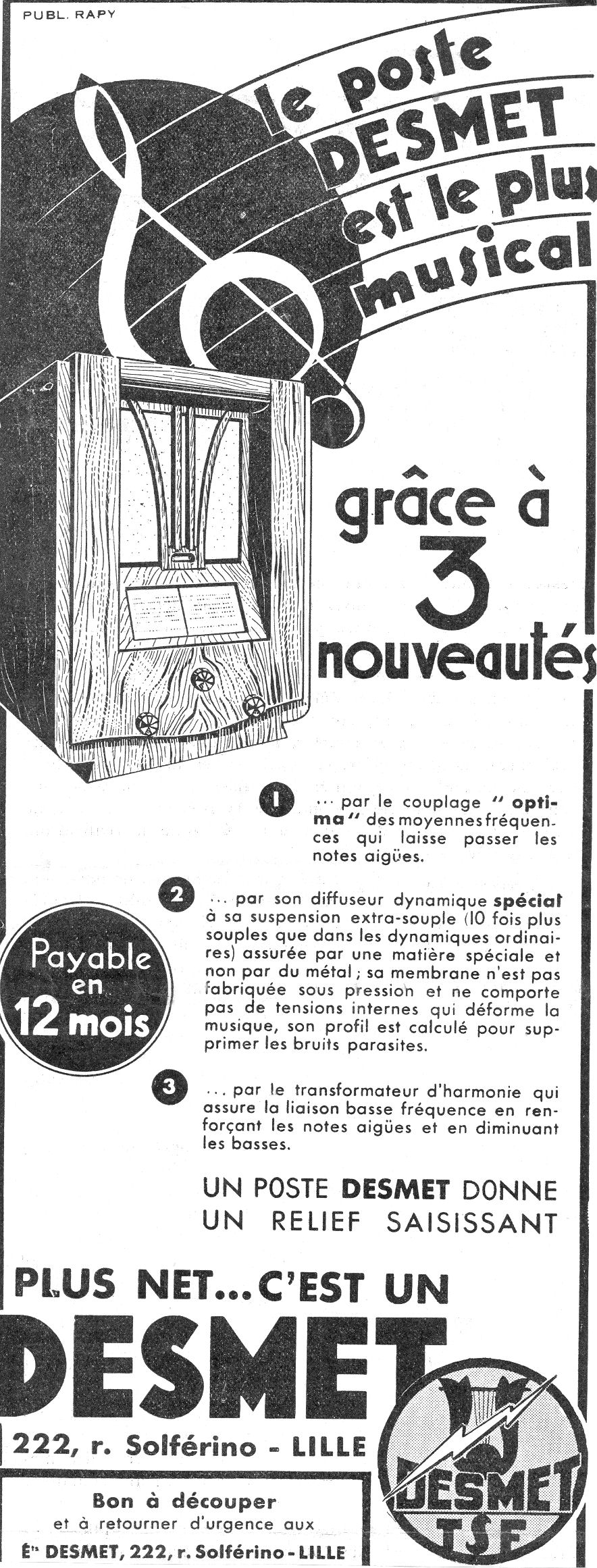 Le poste Desmet est le plus musical