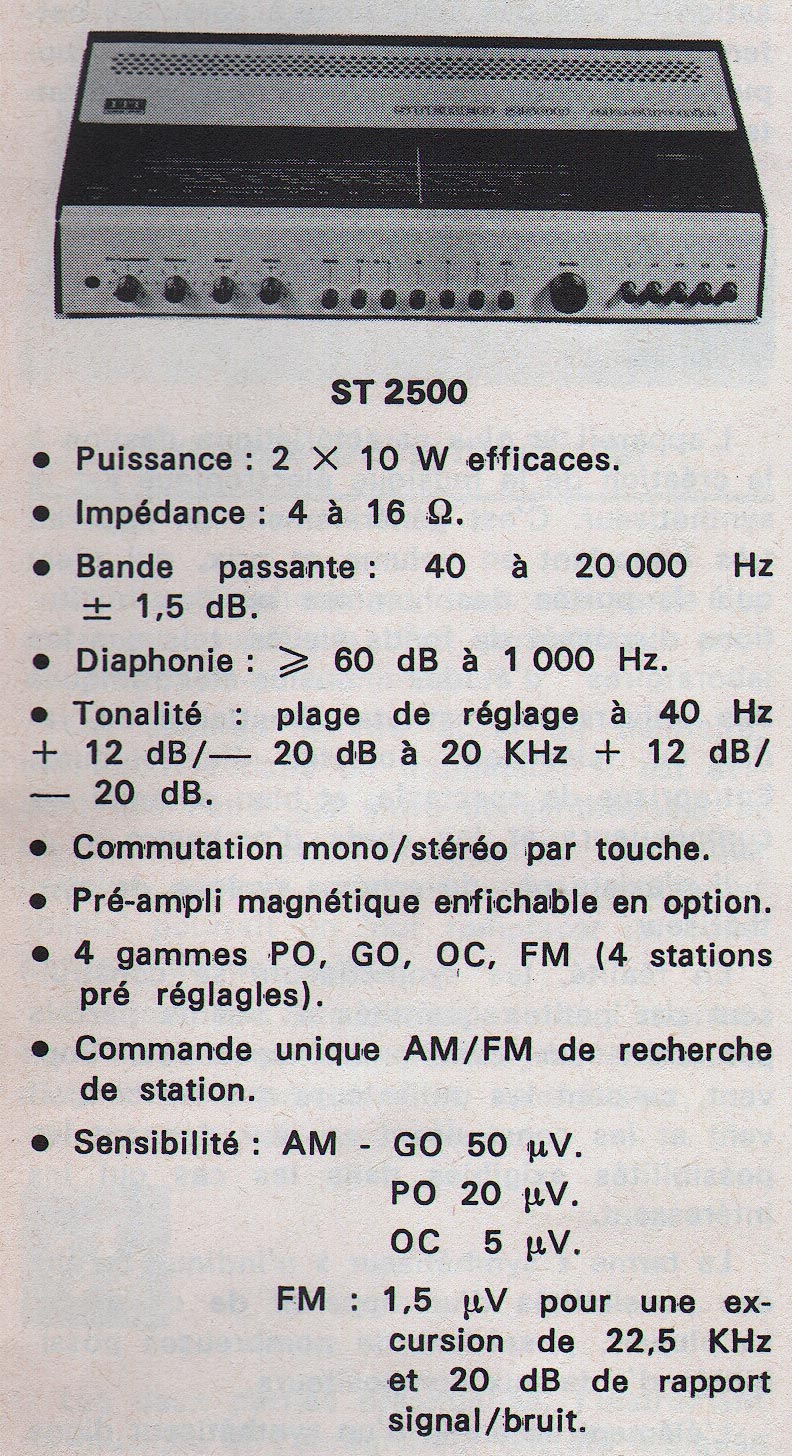 ITT Schaub-Lorenz Stereo 2500 Electronic • Publicité