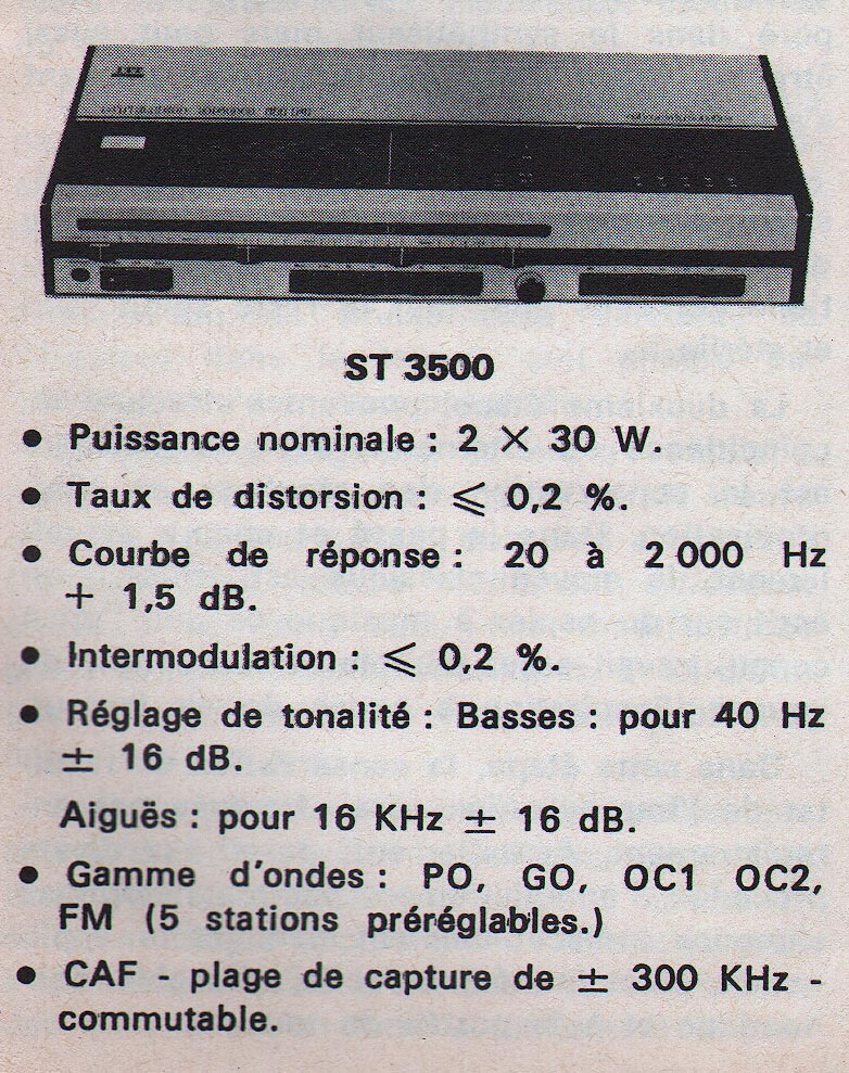 ITT Schaub-Lorenz Stereo 3500 HiFi Electronic • Publicité 1973