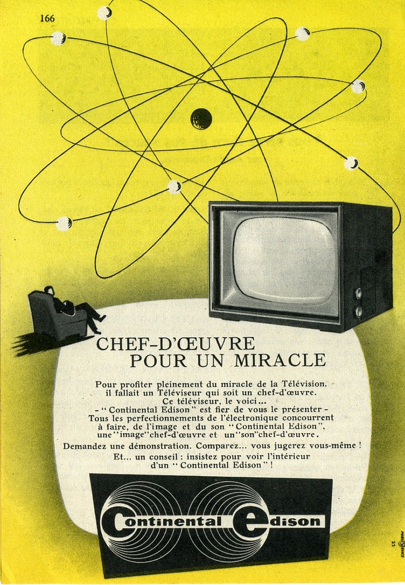 Continental Edison Chef-d'œuvre pour un miracle Publicité