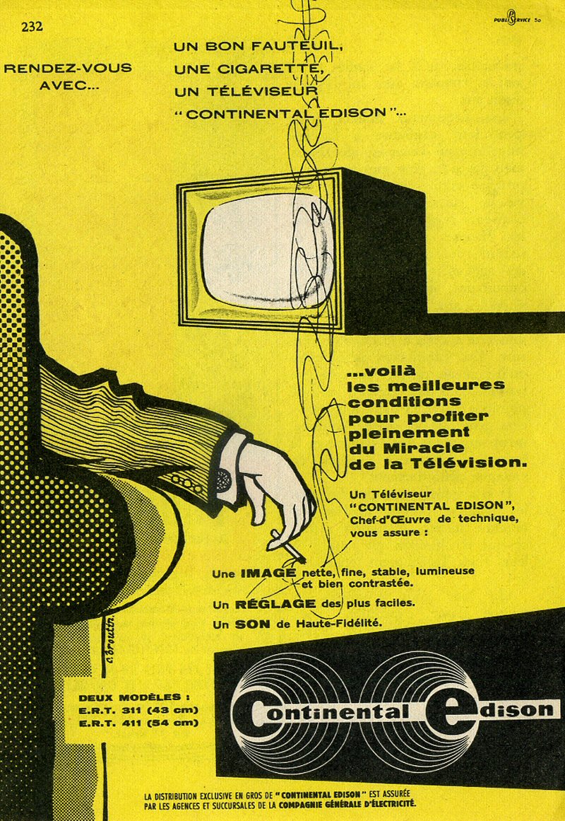 Continental Edison Rendez-vous avec un bon fauteuil.. Publicité