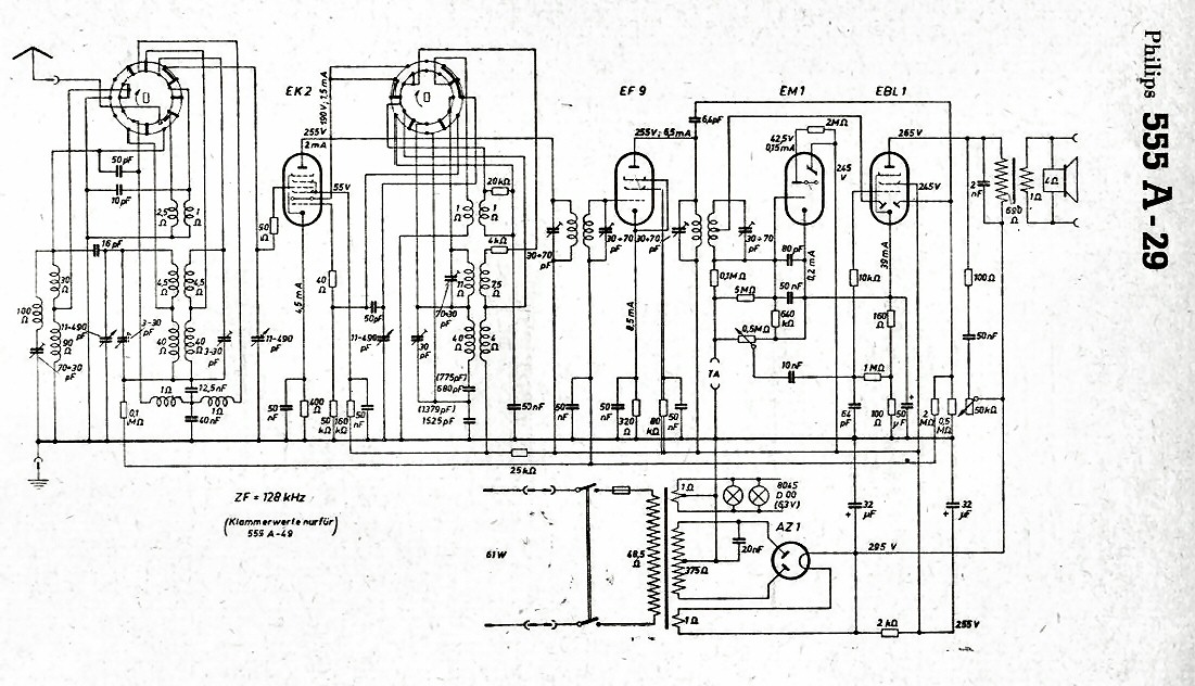 Philips 555 A /29 Schéma