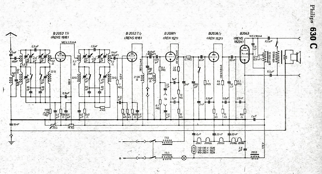Philips 630 C Schéma (schémathèque allemande)