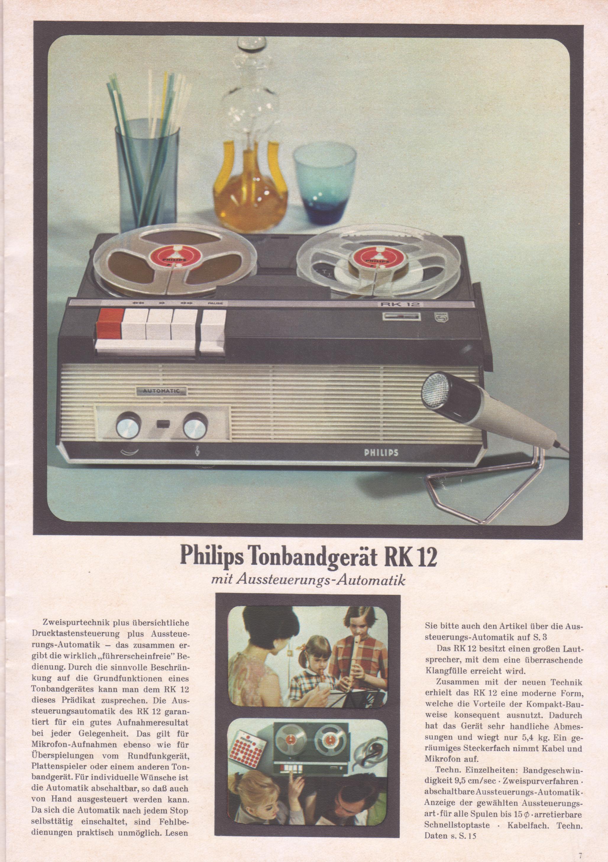 Philips RK 12 Publicité (allemand)