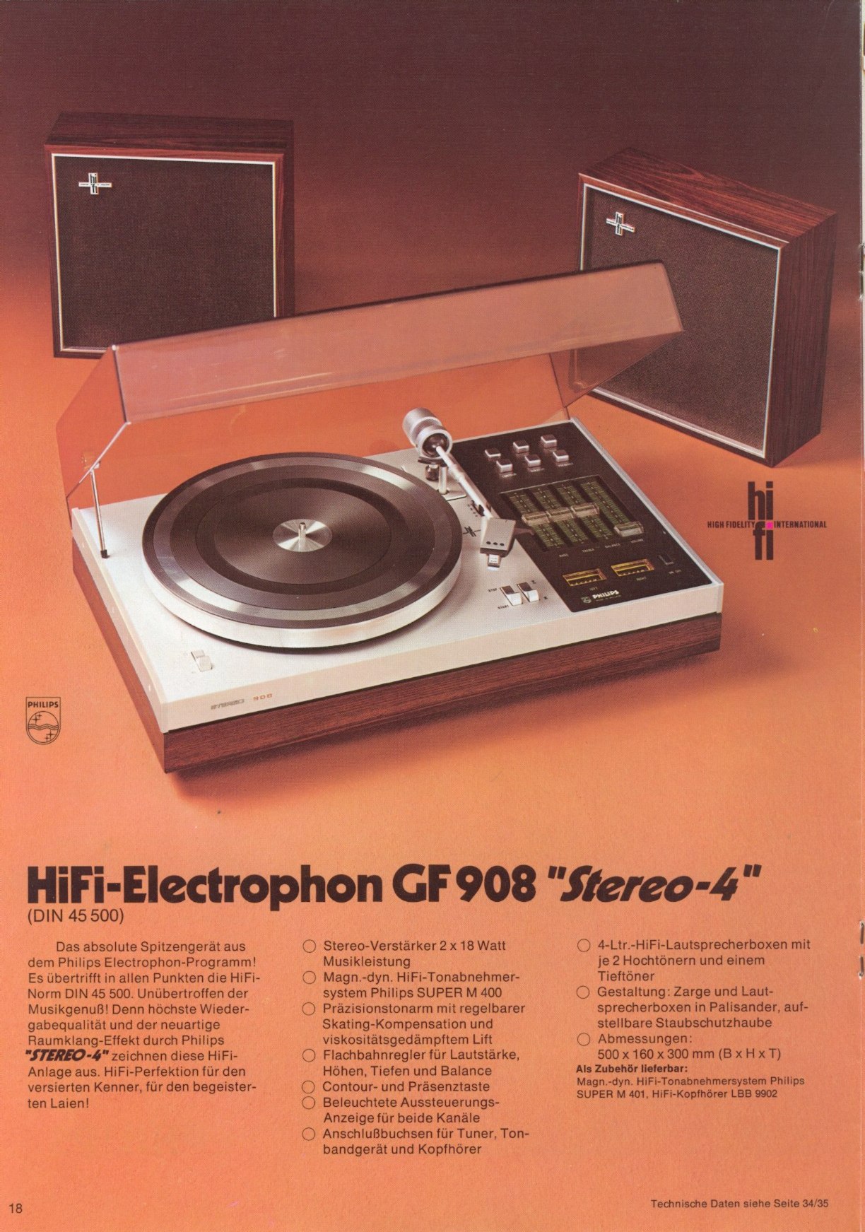 Philips 22 GF 908 • Extrait de catalogue