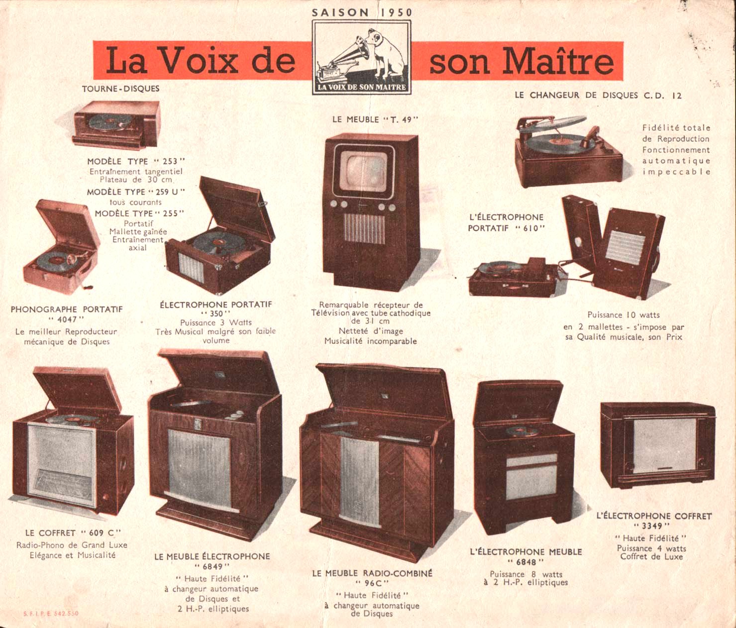 Dépliant Saison 1950
