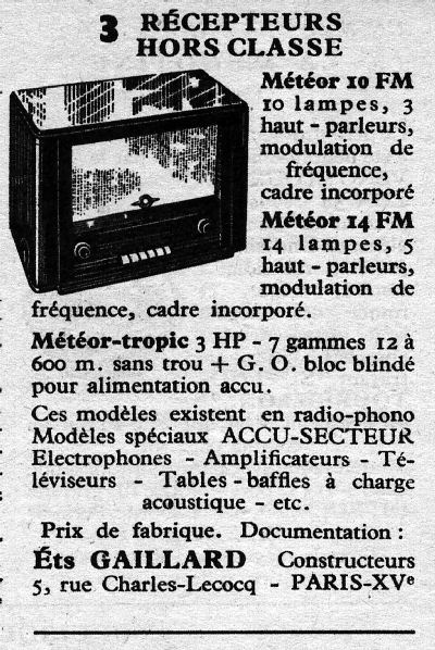 Météor 10, Météor 14, Météor Tropic