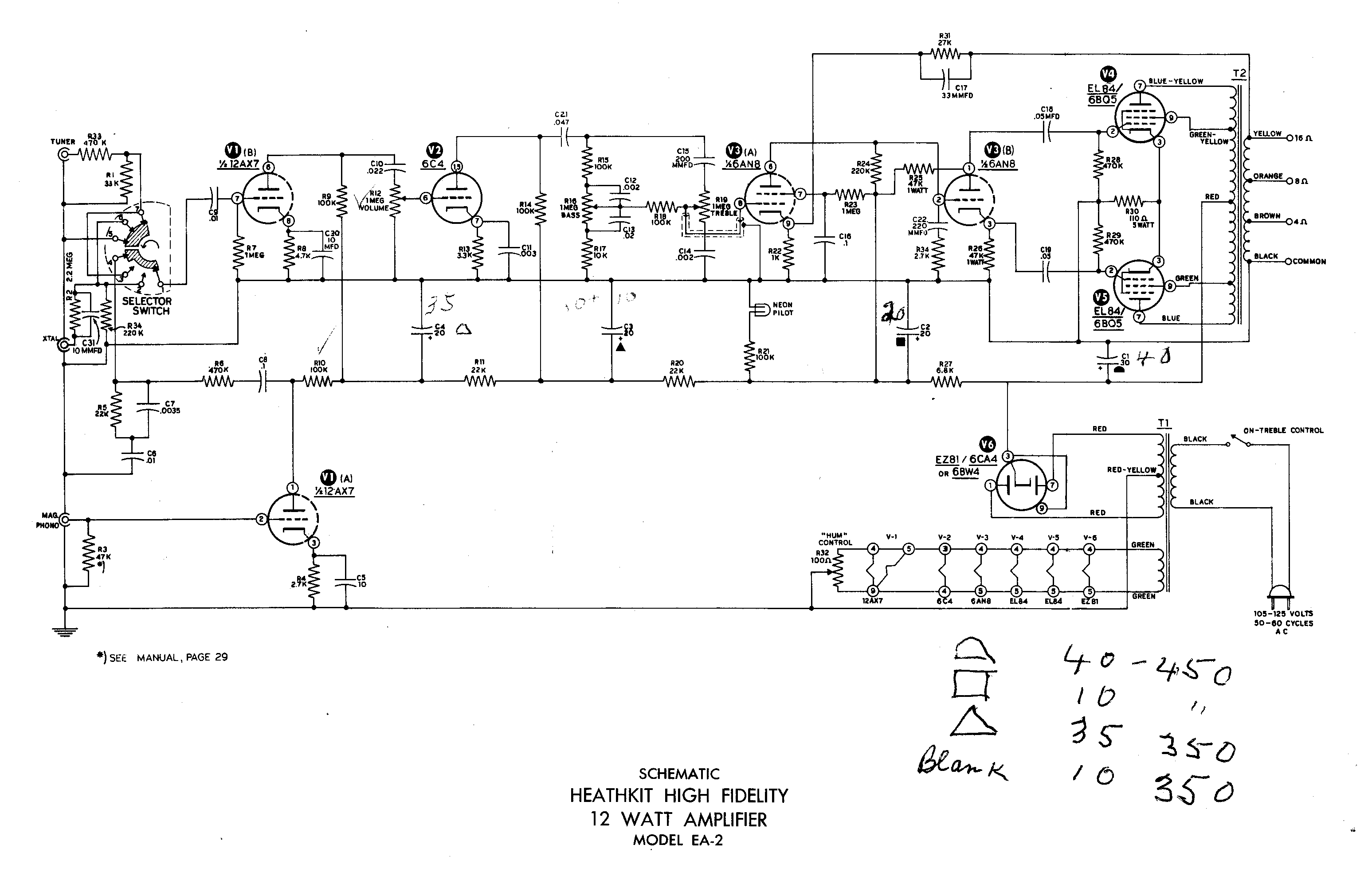 Heathkit EA-2 • Schéma