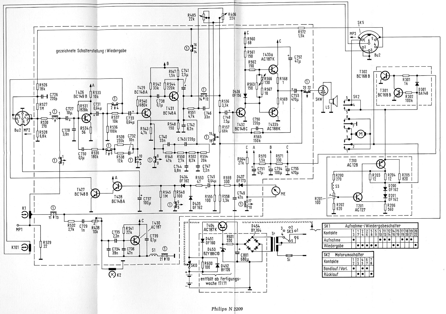 Philips N 2209 • Schéma