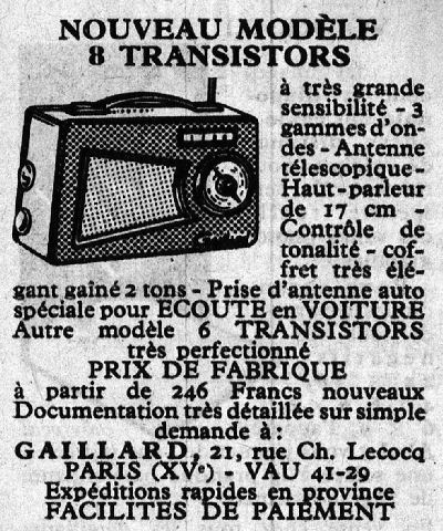 Nouveaux modèles 8 transistors