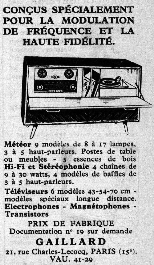 Météor, Hifi et stéréophonie