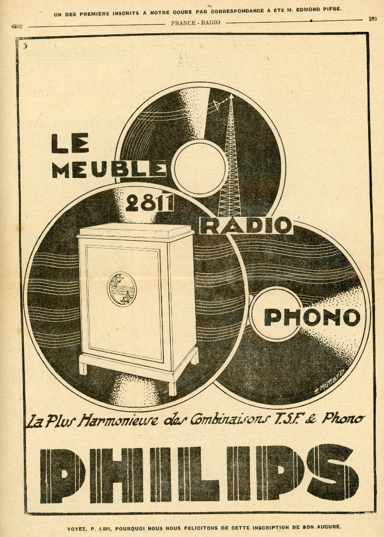 Philips 2811 Publicité - France-Radio janvier 1931