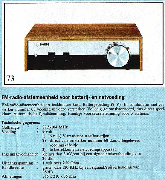 Philips 22 GH 926 • Extrait de catalogue néerlandais