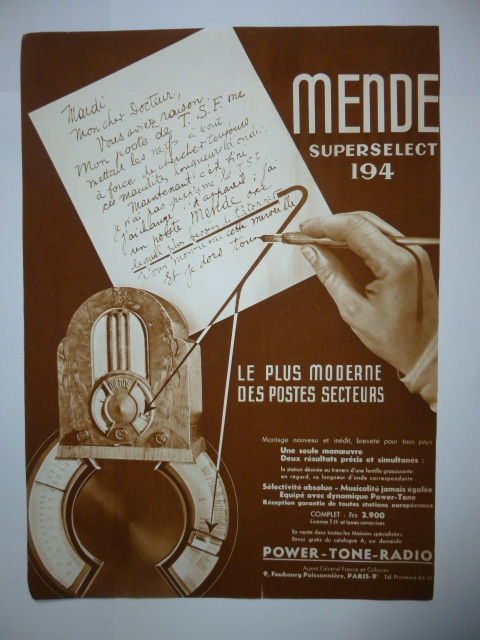 Mende - 194 W Publicité (l'illustration 1932)