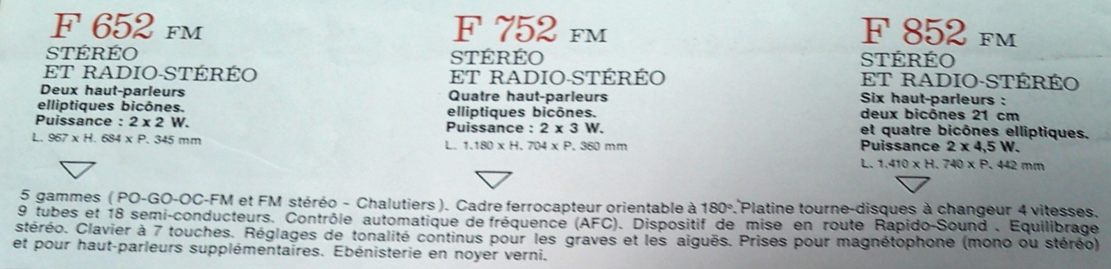 F7X 52 A ou F 752