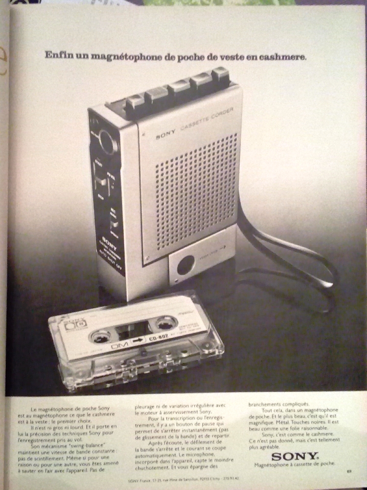Sony TC-55 Publicité