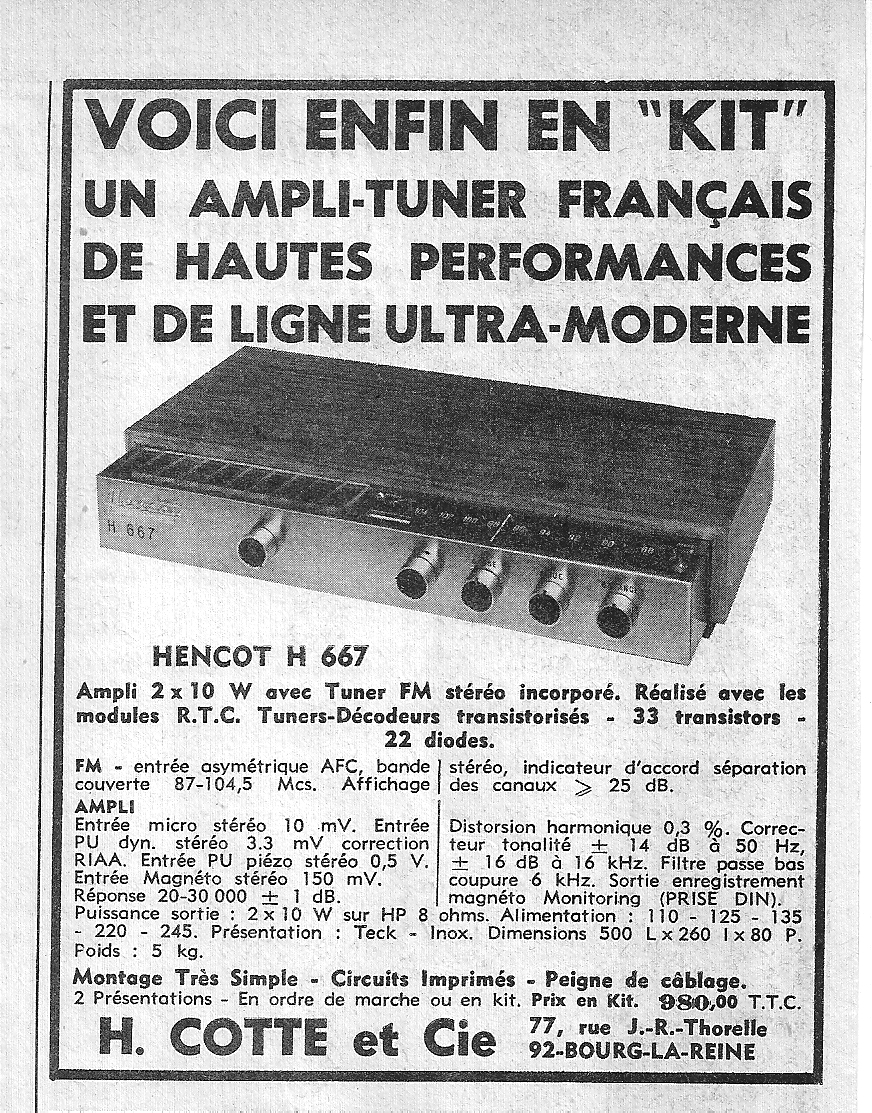 Hencot H 667 • Publicité