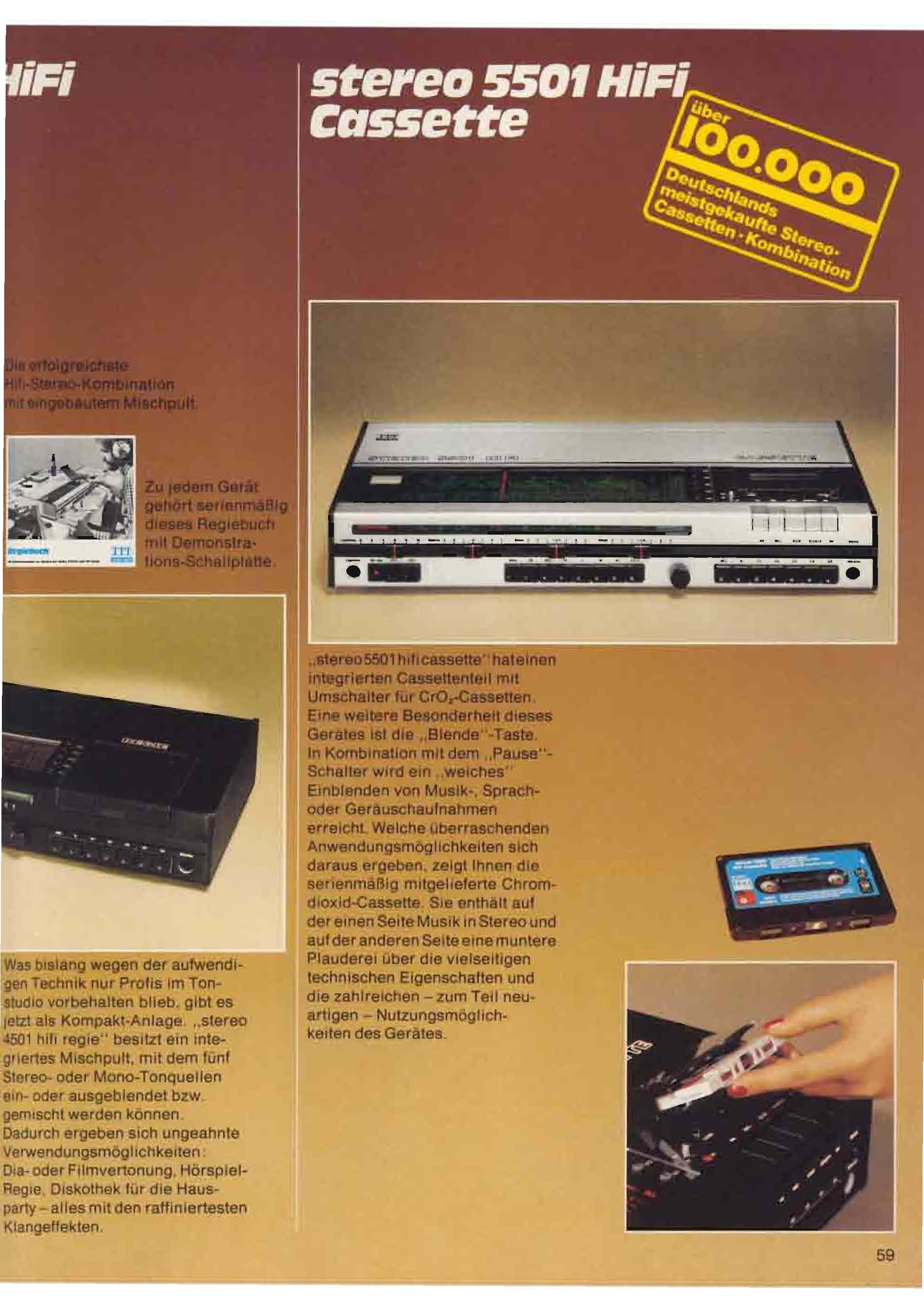 ITT Schaub-Lorenz Stereo 5501 HiFi Cassette • Extrait de catalogue