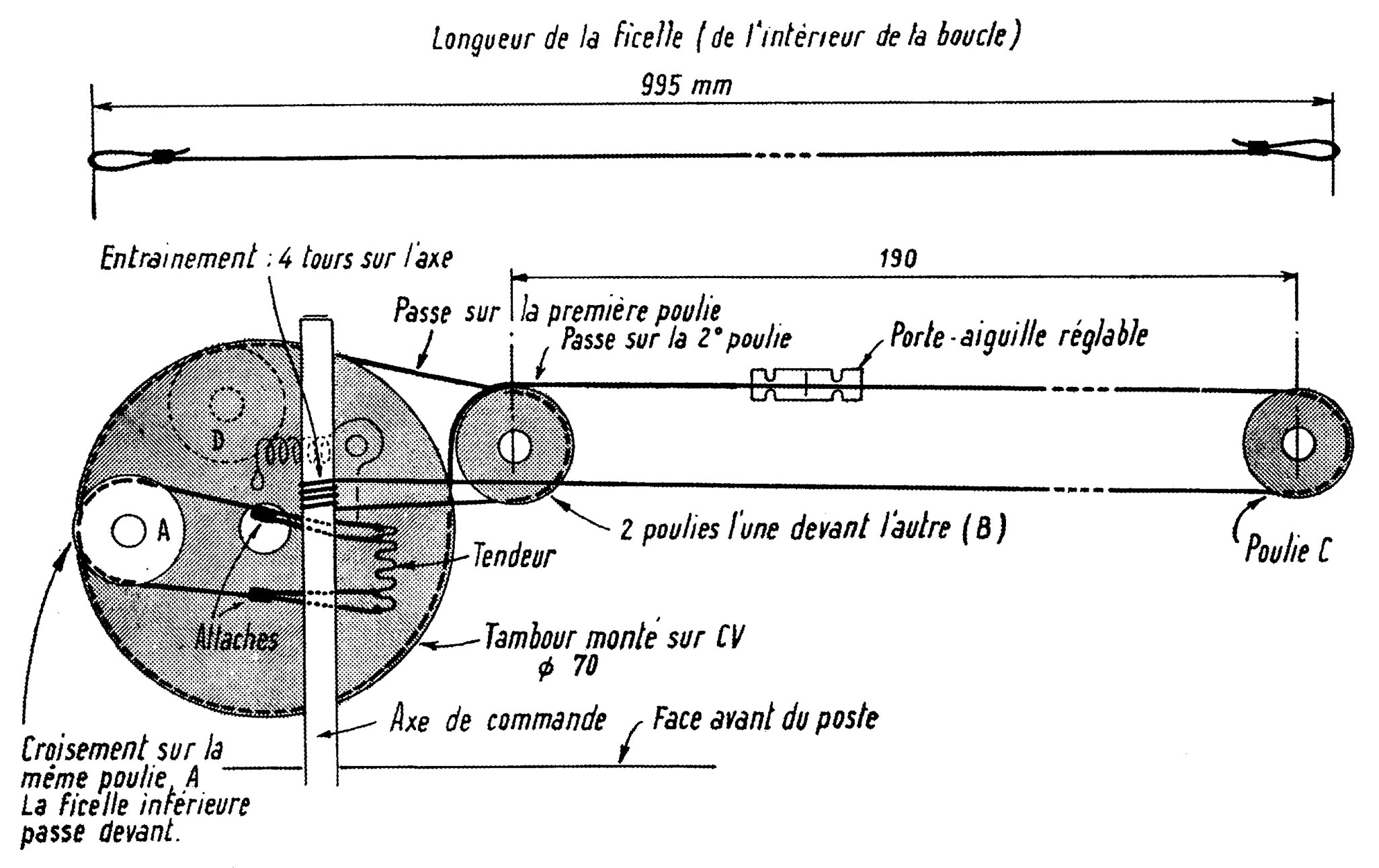 Philips V 4 A Pionnier Croquis entraînement de cadran