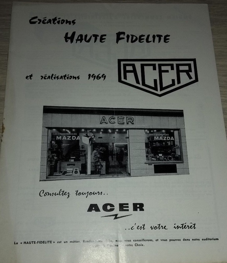 ACER Créations Haute-Fidélité et réalisations 1964