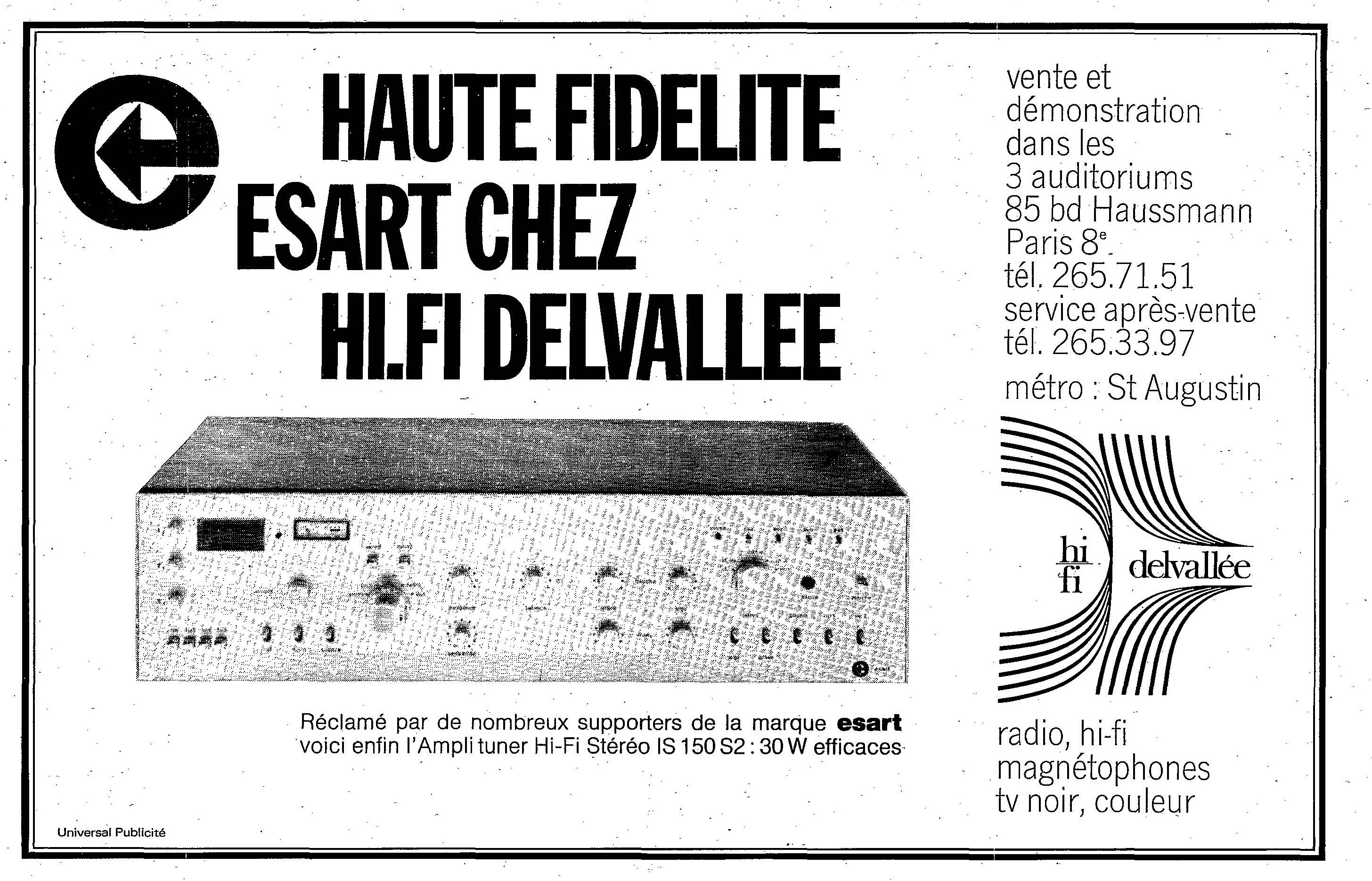 Esart IS 150 S2 • Publicité