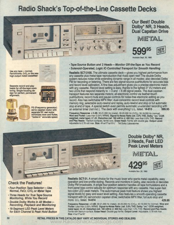 Realistic-SCT 3100 Type 14-615 • Extrait de catalogue